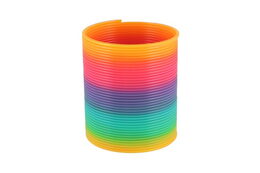 Spirála/pružina duhová plast průměr 8,5cm 6ks v boxu