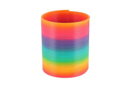 Spirála/pružina duhová plast průměr 8,5cm 6ks v boxu