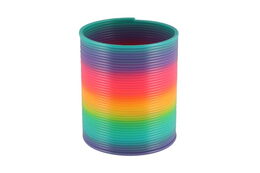 Spirála/pružina duhová plast průměr 8,5cm 6ks v boxu