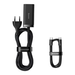 Rychlonabíječka do sítě Baseus GaN3, 2x USB-A, 2x USB-C 100W černá