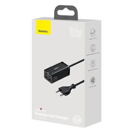 Rychlonabíječka do sítě Baseus GaN3, 2x USB-A, 2x USB-C 100W černá
