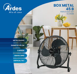 Ventilátor Ardes 5C45BB Chrome, podlahový