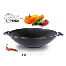 WOK pánev de Buyer, 8317.00, CHOC EXTREME, WOK, rendlík se dvěma oušky, 32 cm,
hliník, vysoce odolný nepřilnavý povrch