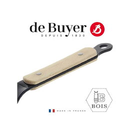 Ocelová pánev de Buyer, 5710.26, MINERAL B BOIS, ocel, dřevěná rukojeť, 26 cm