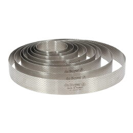 Kruhový rám de Buyer, 3098.04, perforovaný, průměr 10,5 cm, nerez