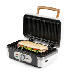 Sendvičovač - Gril - Vaflovač - 3v1 - bílý - DOMO DO9277C, příkon 1 100 W, termo