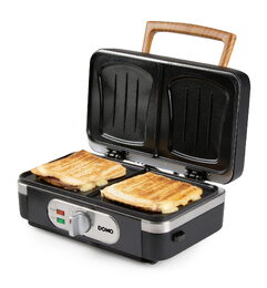 Sendvičovač - Gril - Vaflovač - 3v1 - černý - DOMO DO9278C, příkon 1 100 W, term