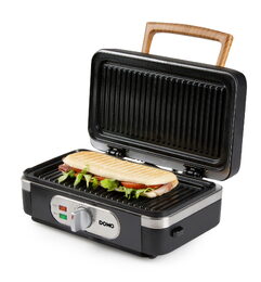 Sendvičovač - Gril - Vaflovač - 3v1 - černý - DOMO DO9278C, příkon 1 100 W, term