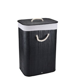 ALPINA Koš na prádlo bambus skládací černá 40x30x56cm ED-249795cern