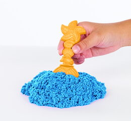 Kinetic sand krabice tekutého písku s podložkou modrá