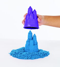 Kinetic sand krabice tekutého písku s podložkou modrá