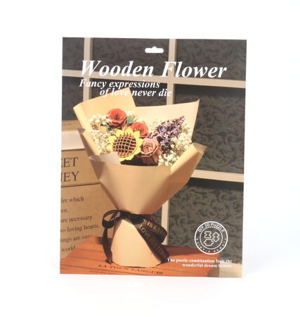 Slunečnice dřevěná 3D