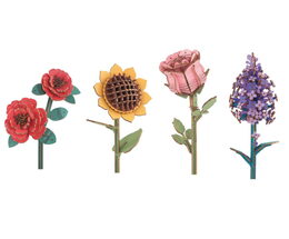 Kytice dřevěná 3D