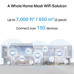 WiFi router TP-Link Mercusys Halo H27BE(2-pack) WiFi 7, BE3600, 1x 2.5GLAN, 2x GLAN, 2,4/5 GHz