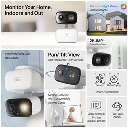 Kamera TP-Link Tapo C216 IP, 3MPx, WiFi, přísvit, venkovní/vnitřní