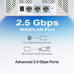 WiFi router TP-Link Mercusys Halo H37BE(2-pack) WiFi 7, BE6500, 2x 2.5GLAN, 1x GLAN, 2,4/5 GHz