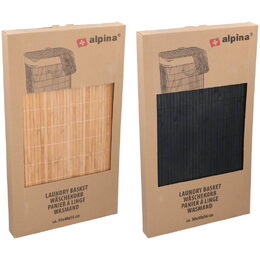 ALPINA Koš na prádlo bambus skládací černá 40x30x56cm ED-249795cern