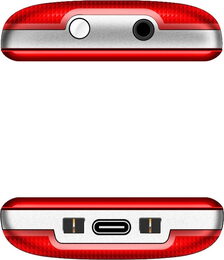 EVOLVEO EasyPhone, mobilní telefon pro seniory s nabíjecím stojánkem, červená