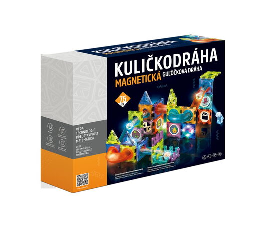 Kuličkodráha magnetická se světlem 75ks