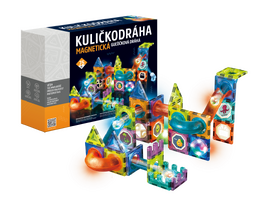 Kuličkodráha magnetická se světlem 75ks