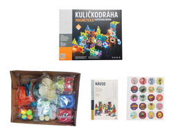 Kuličkodráha magnetická se světlem 75ks