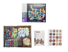 Kuličkodráha magnetická se světlem 110 ks