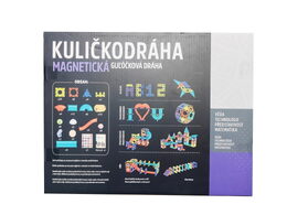 Kuličkodráha magnetická se světlem 110 ks