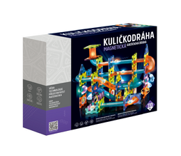Kuličkodráha magnetická se světlem 110 ks