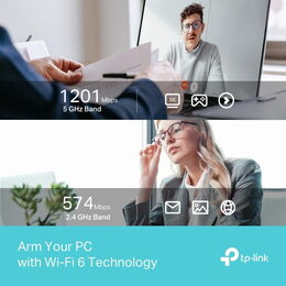 USB klient TP-Link Archer TX35U PLUS AX 1800 adaptér, 2,4/5GHz, USB 3.0