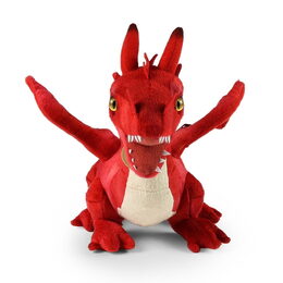 Rappa Plyšový drak 40 cm červený ECO-FRIENDLY