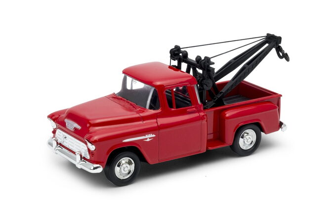 Welly 1955 Chevy Stepside Tow Truck 1:34 bílý