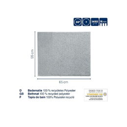 KELA Koupelnová předložka Maja 100% polyester nefritově zelená 65,0x55,0x1,5cm KL-23550