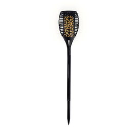 Solární zahradní lampa Pochodeň, 1500 mAh, IP65 černá