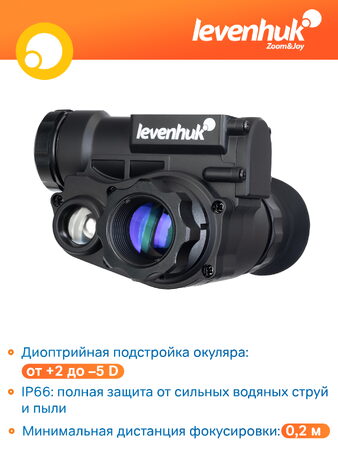 Digitální monokulární dalekohled s nočním viděním Levenhuk Halo NVM20 Helmet