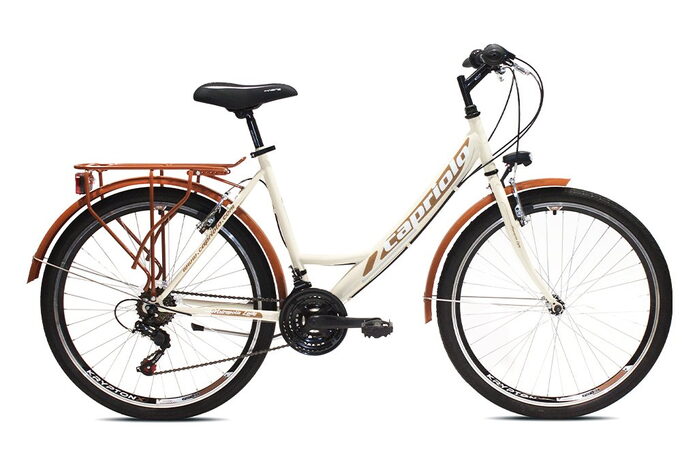 Městské jízdní kolo Capriolo Metropolis Lady 26"/18 béžová - hnědá