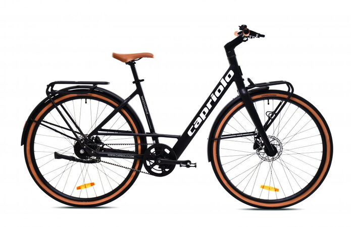 Elektrokolo Capriolo E-CITY BELT DRIVE 28" černá - šedá