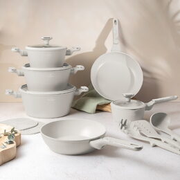 BERLINGERHAUS Sada nádobí s titanovým povrchem 15 ks Sahara Marble Collection BH-8401