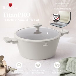 BERLINGERHAUS Sada nádobí s titanovým povrchem 15 ks Sahara Marble Collection BH-8401