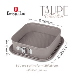 BERLINGERHAUS Forma na dort s titanovým povrchem 28x28 cm Taupe Collection BH-8667