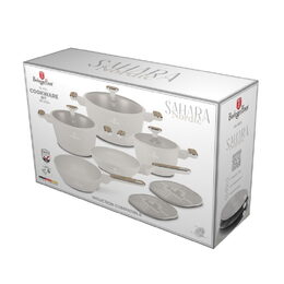 BERLINGERHAUS Sada nádobí s titanovým povrchem 10 ks Sahara Nordic Collection BH-8324