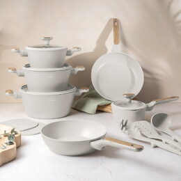 BERLINGERHAUS Sada nádobí s titanovým povrchem 15 ks Sahara Nordic Collection BH-8325