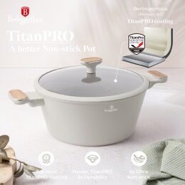 BERLINGERHAUS Sada nádobí s titanovým povrchem 15 ks Sahara Nordic Collection BH-8325