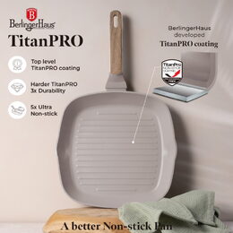 BERLINGERHAUS Sada pánví s titanovým povrchem 3 ks Taupe Nordic Collection BH-8342