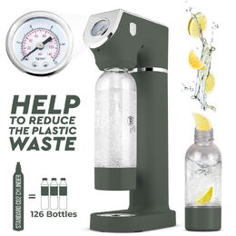 BERLINGERHAUS Výrobník sody SODABAR + 2 lahve Matte Green Collection BH-9785