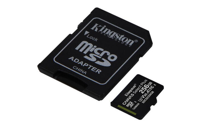 KINGSTON 256GB microSDXC CANVAS Plus Memory Card 150MB/s Read, UHS-I Speed Class, U1, V10, A1