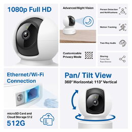 Kamera TP-Link Tapo C202 IP, 2MPx FHD, WiFi, přísvit