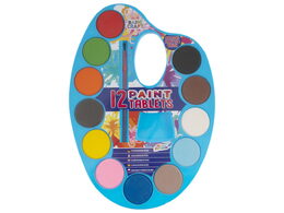 Paleta s vodovkami a štětcem