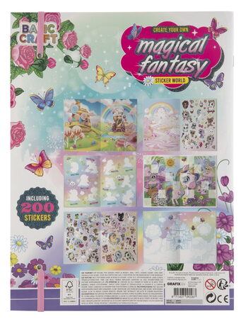 Magická Fantasy kniha se samolepkami