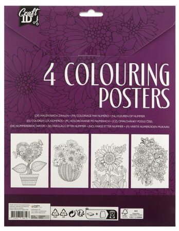 Vymalovánky 4 obrázky + 10 pastelek  A4