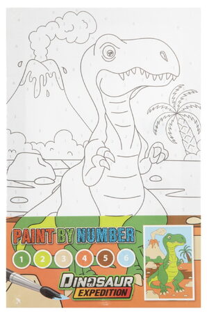 Malování podle čísel + vodovky Dinosaurus